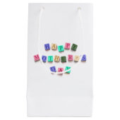 Eenvoudige kleurrijke Moederdag Tegels | Gift Bag Klein Cadeauzakje (Voorkant)