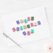 Eenvoudige kleurrijke Moederdag Tegels | Sticker z (Envelop)