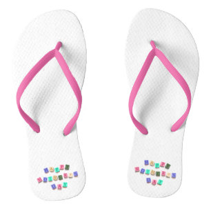 Eenvoudige kleurrijke Moederdag Tegels   TEENSLIPP Teenslippers