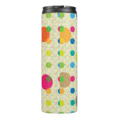 Eenvoudige kleurrijke polka stippen thermosbeker (Achterkant)