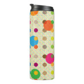 Eenvoudige kleurrijke polka stippen thermosbeker (Geroteerd rechts)