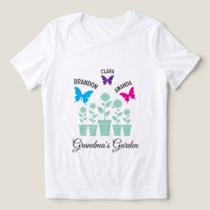 Eenvoudige Kleurrijke Vlinders Kleinkinderen Oma Tri-Blend Shirt