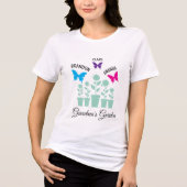 Eenvoudige Kleurrijke Vlinders Kleinkinderen Oma Tri-Blend Shirt (Voorkant)