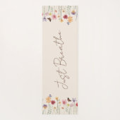 Eenvoudige Kleurrijke Wildbloemen en Vlinders Yogamat (Achterkant)