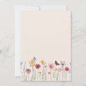 Eenvoudige Kleurrijke Wildflower Bloemen Border We Kaart (Achterkant)