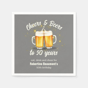 Eenvoudige Klevende Brillen Proost Bieren tot 50 J Servet