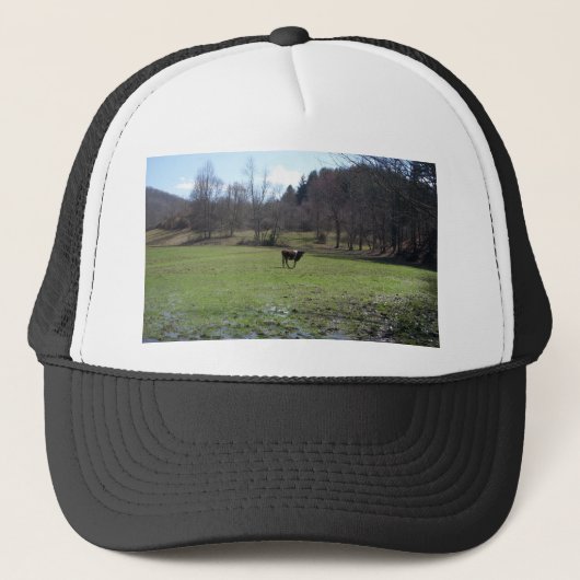 Eenvoudige Koe Trucker Pet (Voorkant)