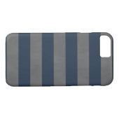 Eenvoudige koele manly textuur grijs Blauw gestree Case-Mate iPhone Case (Achterkant (Horizontaal))