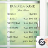 Eenvoudige koeling van vensters in winkeluren raamsticker (Huis)