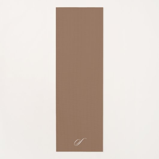 Eenvoudige koffie bruin neutrale minimalistische o yogamat (Voorkant)