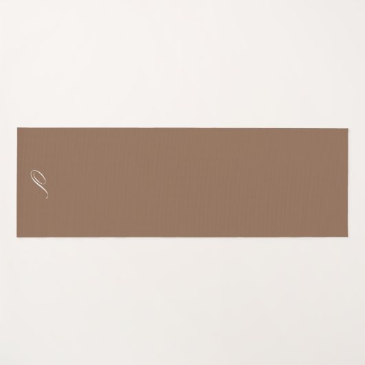 Eenvoudige koffie bruin neutrale minimalistische o yogamat (Voorkant (horizontaal))
