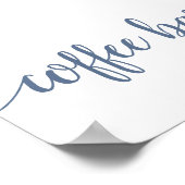 Eenvoudige koffiebar | Dusty Blue elk event teken Poster (Hoek)