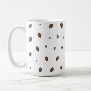 Eenvoudige koffieboonpatroon minimalistische mok
