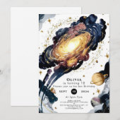 Eenvoudige komeet ruimte verjaardag kaart (Voorkant / Achterkant)