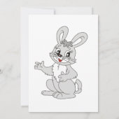 Eenvoudige konijn paashaas brunch uitnodiging (Achterkant)