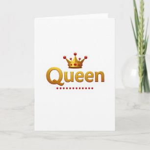 Eenvoudige Koningin Kroon Kaart
