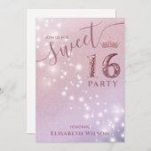 Eenvoudige kool roos goudtiara, zoet 16 kaart (Voorkant / Achterkant)