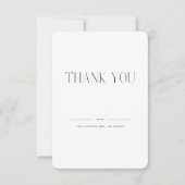 Eenvoudige koppel foto bruiloft bruidsfeest bedankkaart (Voorkant)