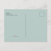 Eenvoudige koppeling foto Seafoam Save the Date Uitnodiging Briefkaart (Achterkant)