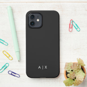 Eenvoudige koppelnaam gemerkt iPhone 12 hoesje