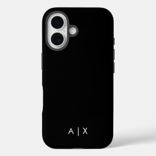 Eenvoudige koppelnaam gemonogrammeerd iPhone 16 hoesje