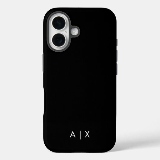 Eenvoudige koppelnaam gemonogrammeerd Case-Mate iPhone case (Achterkant)