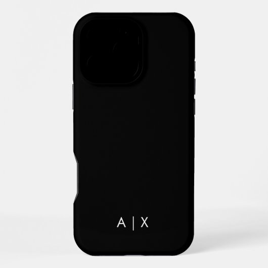 Eenvoudige koppelnaam gemonogrammeerd iPhone hoesje (Achterkant)