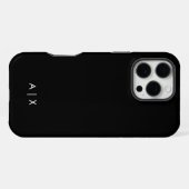Eenvoudige koppelnaam gemonogrammeerd iPhone hoesje (Achterkant horizontaal)