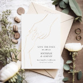 Eenvoudige Koppels Handen Bruiloft Save The Date