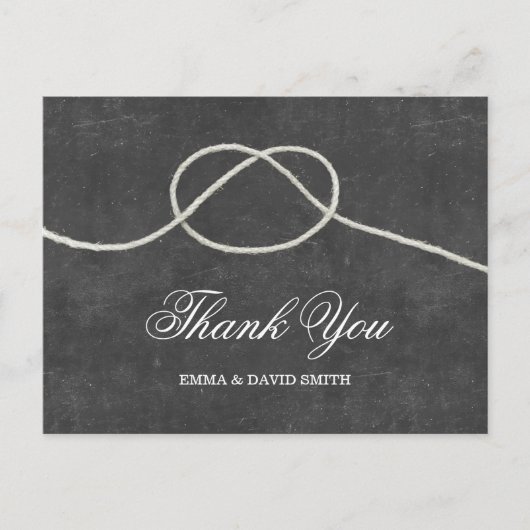 Eenvoudige koppelverkoop van de knoop krijtbord da briefkaart (Voorkant)