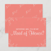 Eenvoudige Koraal "wil je mijn getuige zijn" kaart (Voorkant / Achterkant)