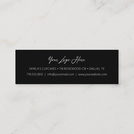 Eenvoudige korting voor klanten - zwart en wit, me klantenkaartje (Achterkant)