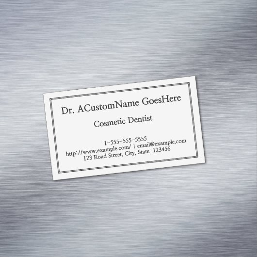 Eenvoudige Kosmetische Tandarts Magnetisch Visitek Magnetisch Visitekaartje (Voorbeeld)