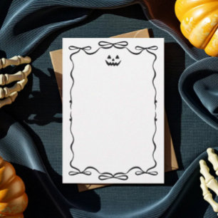 eenvoudige krabbel griezelige halloween briefkaart