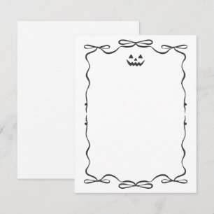 eenvoudige krabbel griezelige halloween briefkaart