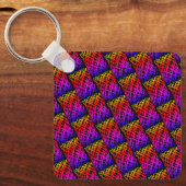 Eenvoudige krabbel | Half drop | Zwarte achtergron Sleutelhanger (Voorkant)