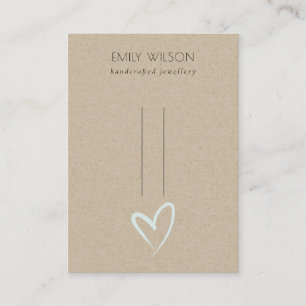 Eenvoudige Kraft Blue Heart Hairclips Pin display Visitekaartje