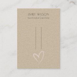 Eenvoudige Kraft Blush Heart Hairclips Pin display Visitekaartje