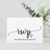 Eenvoudige Kraft Calligrafie Trouwwebsite RSVP Kaart (Staand voorkant)
