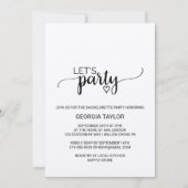 Eenvoudige Kraft Calligraphy Bachelorette Kaart (Voorkant)