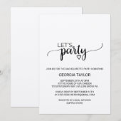 Eenvoudige Kraft Calligraphy Bachelorette Kaart (Voorkant / Achterkant)