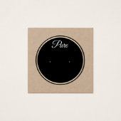 Eenvoudige Kraft Circle Study Earring Display Hold Vierkante Visitekaartjes (Voorkant)