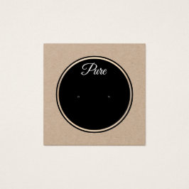 Eenvoudige Kraft Circle Study Earring Display Hold Vierkante Visitekaartjes