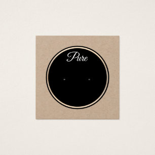 Eenvoudige Kraft Circle Study Earring Display Hold Vierkante Visitekaartjes