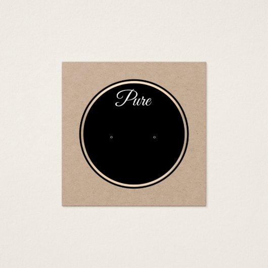 Eenvoudige Kraft Circle Study Earring Display Hold Vierkante Visitekaartjes (Voorkant)