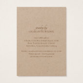 Eenvoudige Kraft Earring Display Card Visitekaartje (Achterkant)