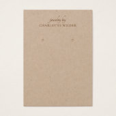 Eenvoudige Kraft Earring Display Card Visitekaartje (Voorkant)