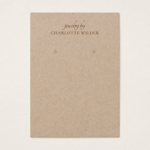 Eenvoudige Kraft Earring Display Card Visitekaartje