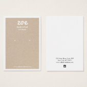 Eenvoudige Kraft Earring Display Card Visitekaartje (Voorkant /achterkant)