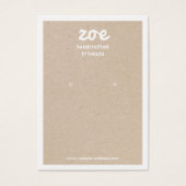 Eenvoudige Kraft Earring Display Card Visitekaartje (Voorkant)